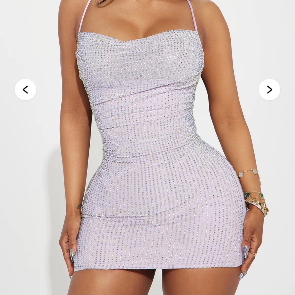 Lavender Bodycon Mini Dress